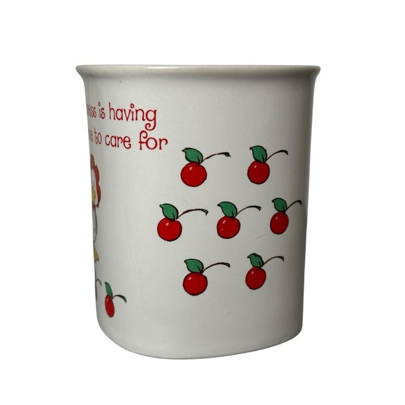 Vintage Cherry Cuddler and Gooseberry American Greetings Stoneware Mug 1983 RARE - Picture 4 of 12